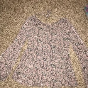 American Eagle long sleeve tie back shirt